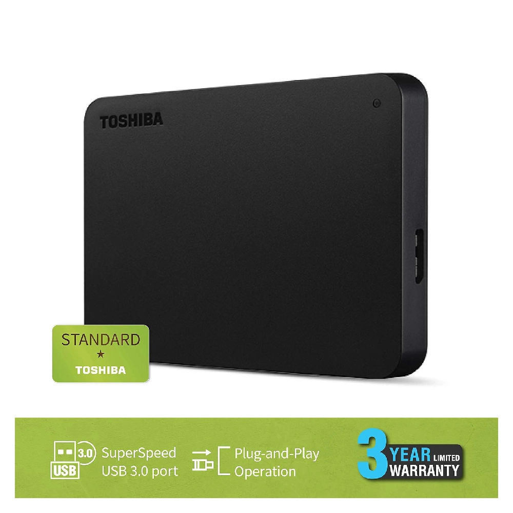 Toshiba USB External Hard Disk Canvio Basics 2TB view 4